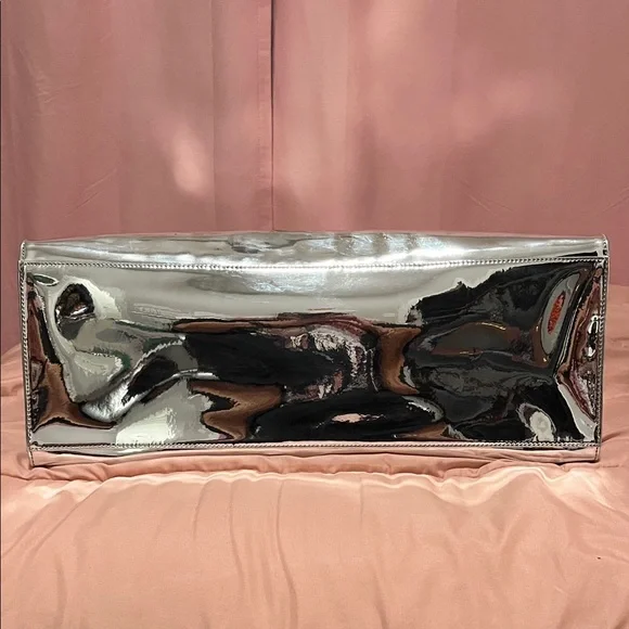 🔥🔥 Telfar Metallic LARGE MIRROR Silver Tote Bag🤍🩶🤍 - Picture 7 of 16